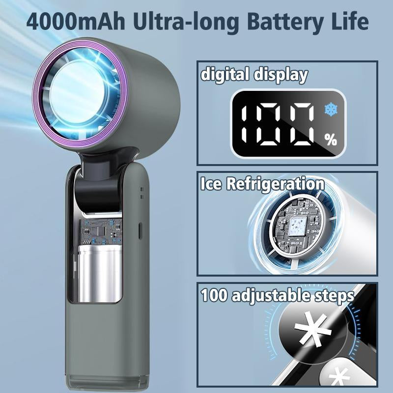Compact and Versatile Portable Handheld Turbo Fan - Ideal Mini Fan for Home, Office, and Outdoors