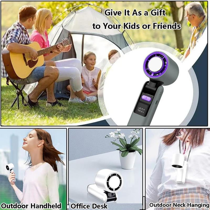 Compact and Versatile Portable Handheld Turbo Fan - Ideal Mini Fan for Home, Office, and Outdoors