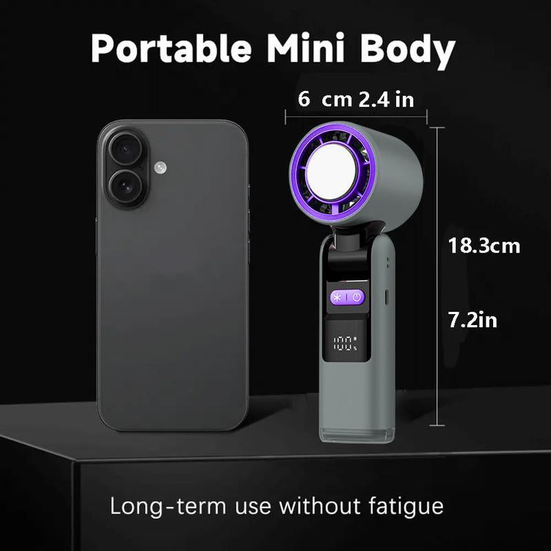 Compact and Versatile Portable Handheld Turbo Fan - Ideal Mini Fan for Home, Office, and Outdoors